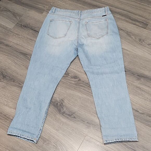 EUC KanCan Estilo Distressed Cropped High Waisted Light Blue Jeans - Picture 7 of 8